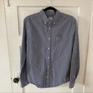 Gap Men’s Navy / White Plaid Button-down Shirt, size M